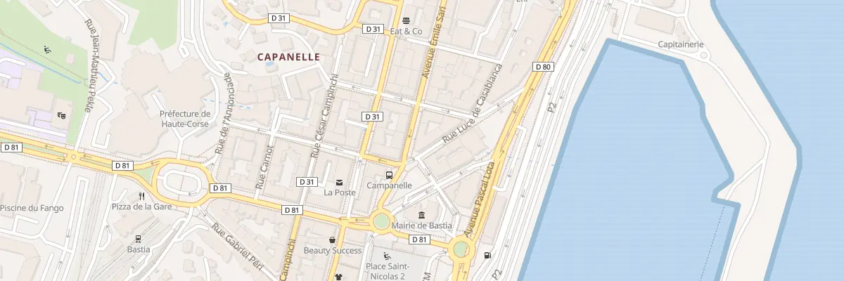 Plan du 1 Rue Cdt Luce Casabianca à Bastia