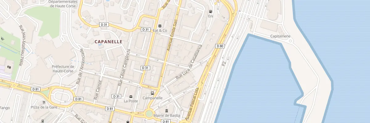 Plan du 5 Rue Cdt Luce Casabianca à Bastia