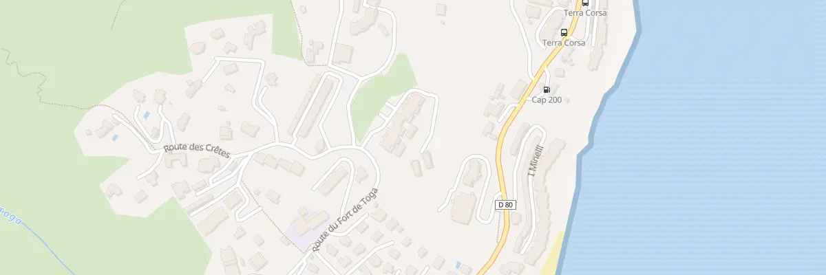 Plan du 720 Rte du fort de Toga à Ville-di-Pietrabugno