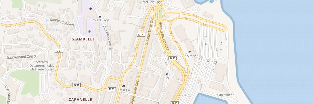 Plan du 25B Rue Cdt Luce Casabianca à Bastia