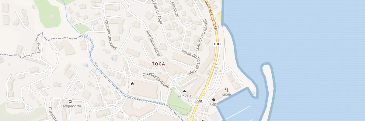 Plan du 145 Rte du fort de Toga à Ville-di-Pietrabugno