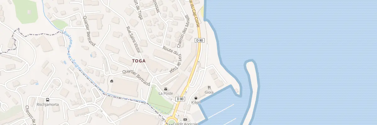Plan du 175 Rte du Cap Corse - RD80A à Ville-di-Pietrabugno