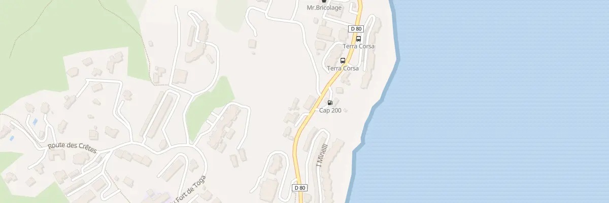 Plan du 725 Rte du Cap Corse - RD80A à Ville-di-Pietrabugno