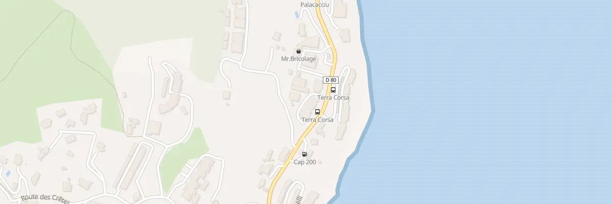 Plan du 845 Rte du Cap Corse - RD80A à Ville-di-Pietrabugno