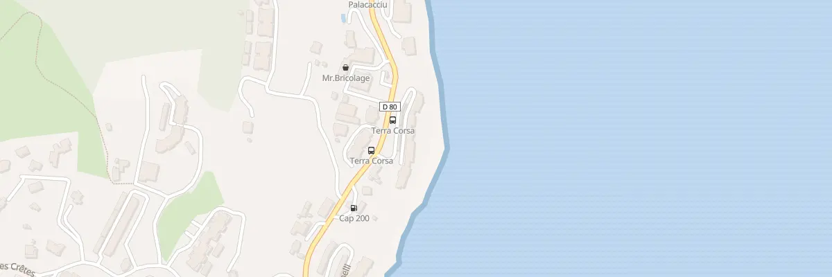 Plan du 820 Rte du Cap Corse - RD80A à Ville-di-Pietrabugno