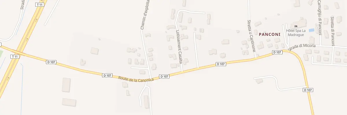 Plan du 399 Rte Strada Di A Canonica à Lucciana