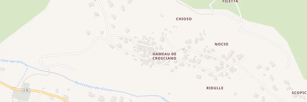 Plan du 5033 Crosciano à Sisco