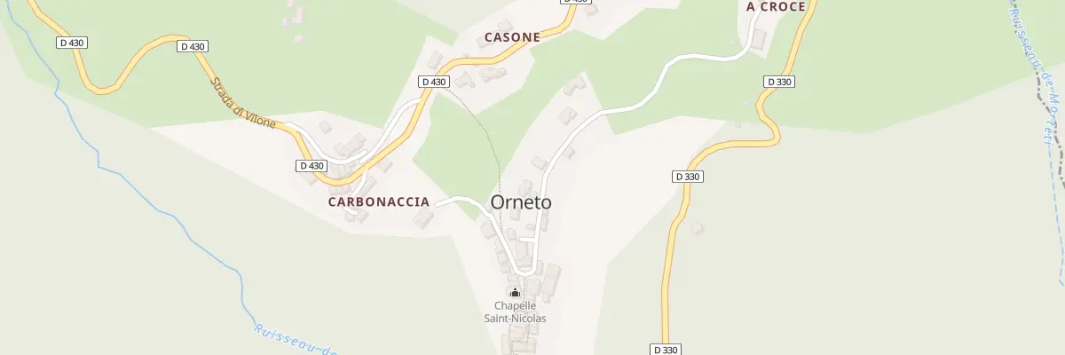 Plan du 14 Via San Ghjuvani à Velone-Orneto