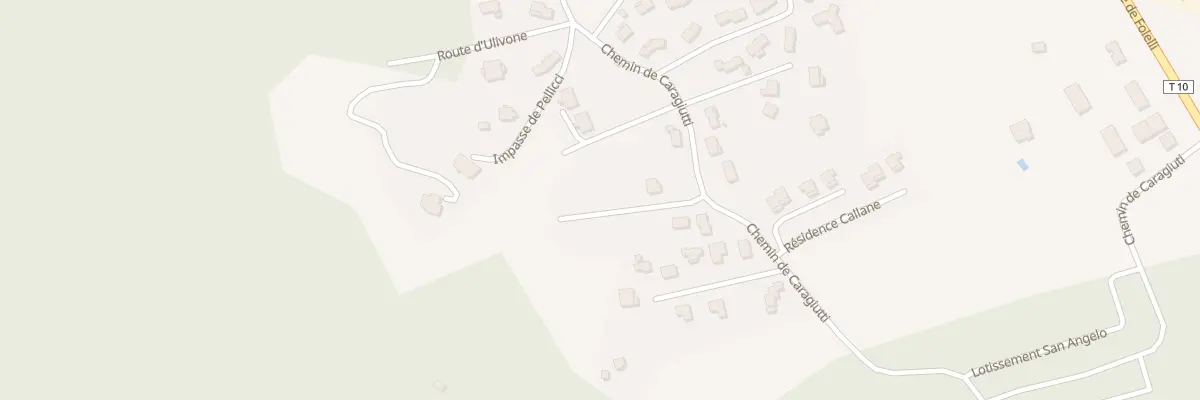 Plan du 1805 Rte Strada Suprana à Penta-di-Casinca