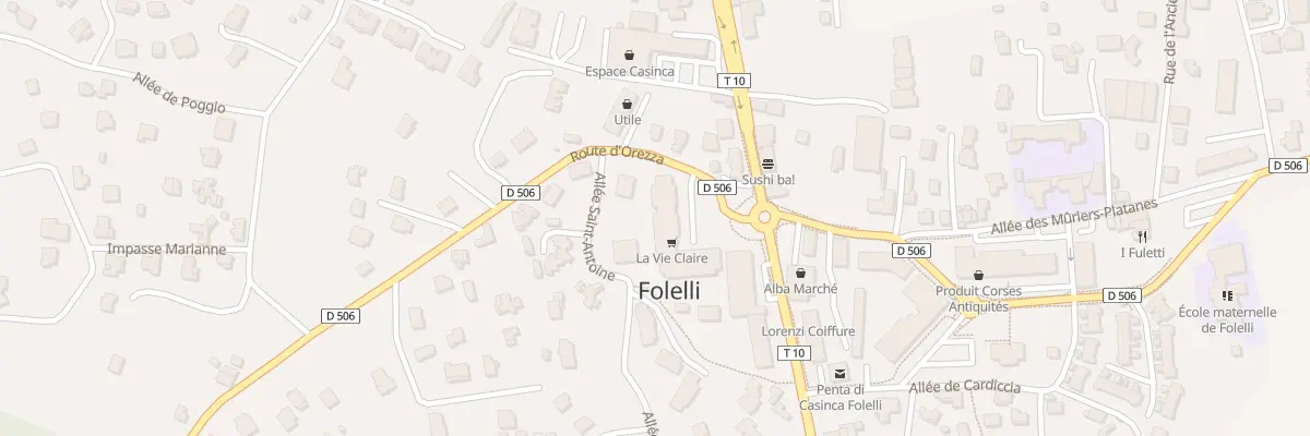 Plan du 65 Rte d’Orezza à Penta-di-Casinca
