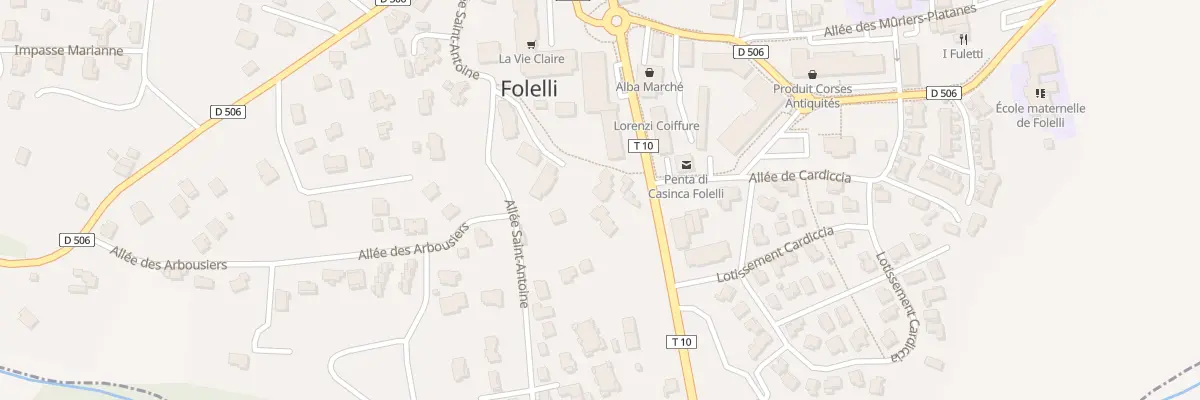 Plan du 305 Av de Folelli à Penta-di-Casinca