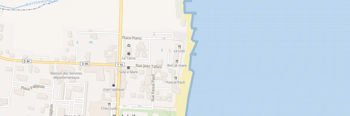 Plan du 100 Prom du Front de Mer à San-Nicolao
